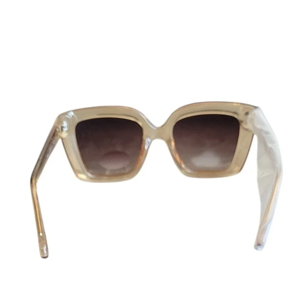 New (No Case) FOSSIL Tan Cat Eye Sunglasses One Size